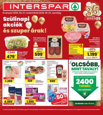 Újság INTERSPAR - 2026.08.27 - 2026.09.02.