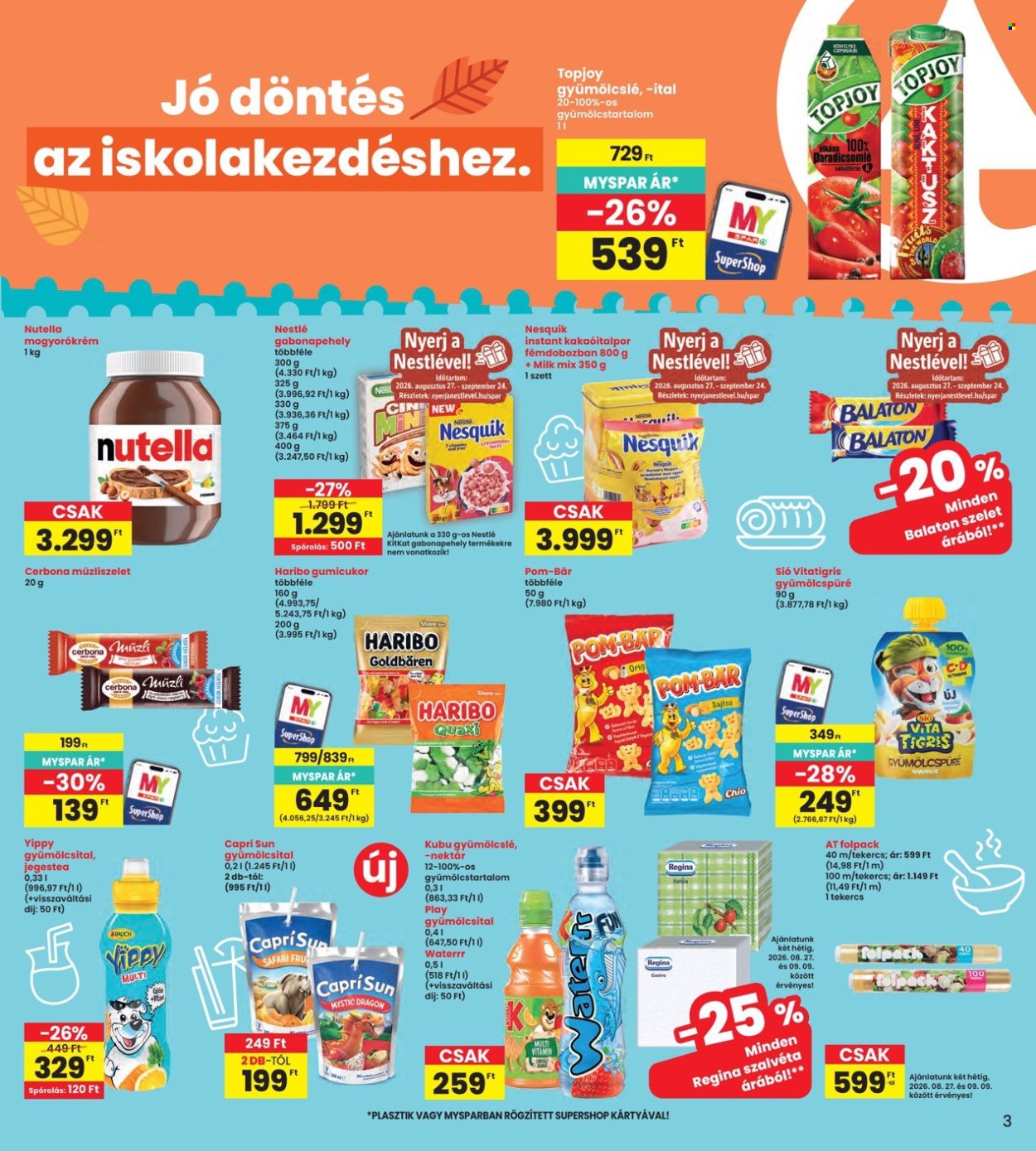 INTERSPAR akciós újságok - 2026.08.27 - 2026.09.02. Oldal 3