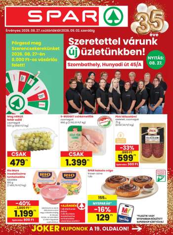 Újság SPAR - 2026.08.27 - 2026.09.02.
