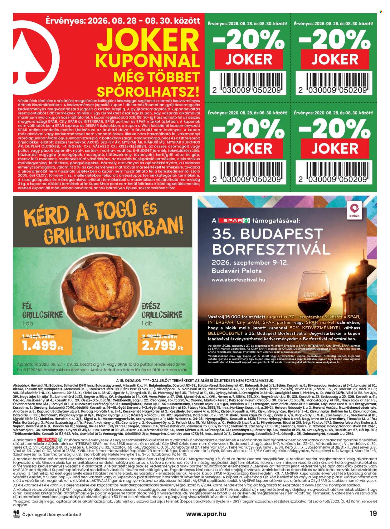 SPAR akciós újságok - 2026.08.27 - 2026.09.02. Oldal 19