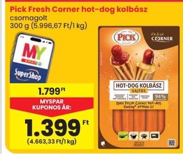 PICK Fresh Corner Hot-Dog Kolbász