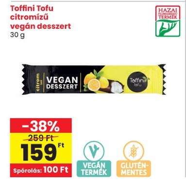 Toffini Tofu citromízű vegán desszert