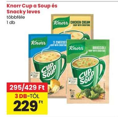Knorr Cup a Soup és Snacky leves