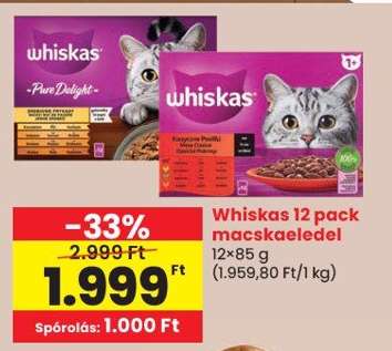 Whiskas 12 pack macskaeledel