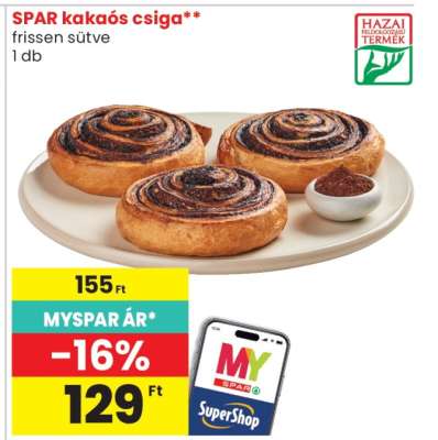 SPAR kakaós csiga