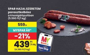 SPAR HAZAI.SZERETEM parasztkolbász