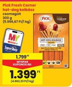 PICK Fresh Corner Hot-Dog Kolbász