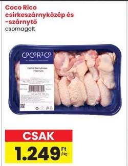 Coco Rico csirkeszárnyközép és -szárnytő