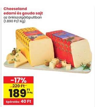 Cheeseland edami és gouda sajt