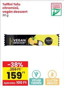 Toffini Tofu citromízű vegán desszert