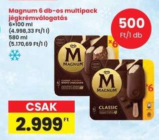 Magnum 6 db-os multipack jégkrémválogatás