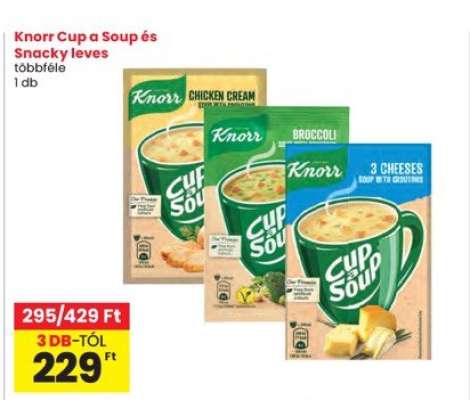 Knorr Cup a Soup és Snacky leves