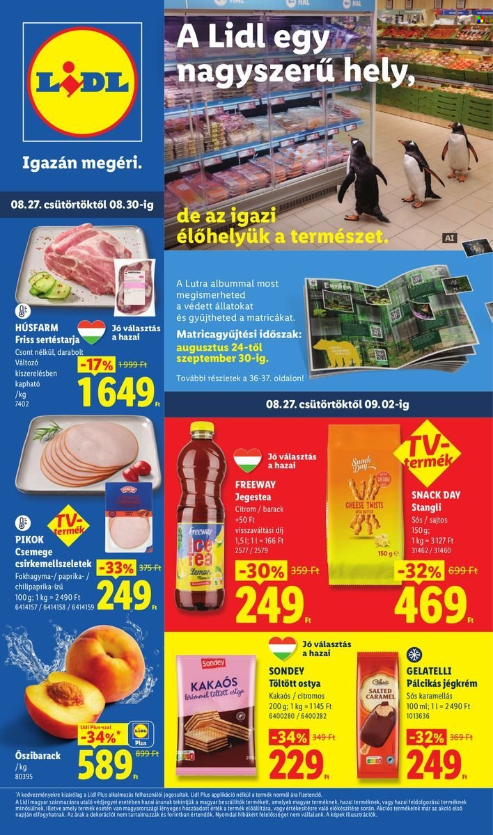 Lidl akciós újságok - 2026.08.27 - 2026.09.02. Oldal 1