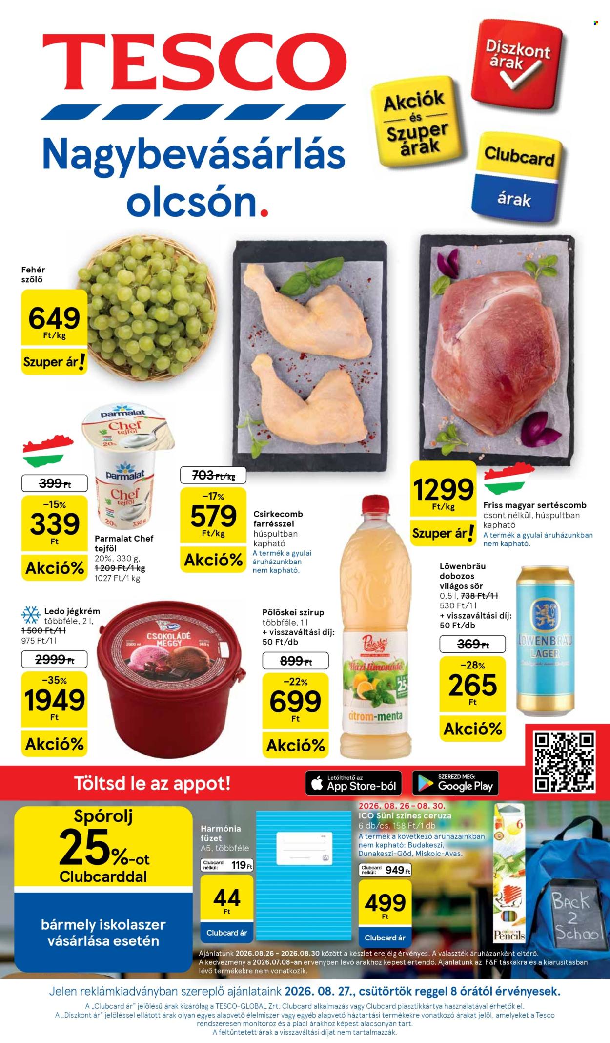 TESCO akciós újságok - 2026.08.27 - 2026.09.02. Oldal 1