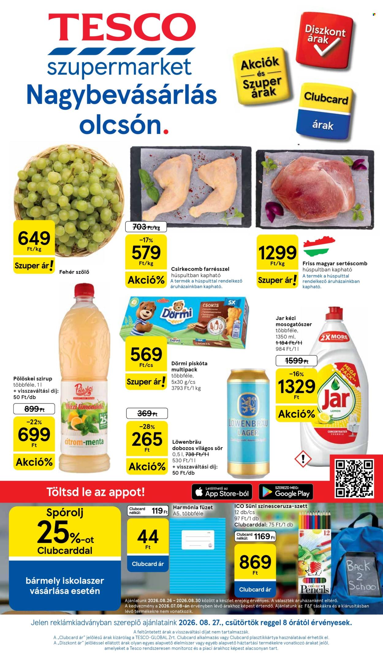 TESCO akciós újságok - 2026.08.27 - 2026.09.02. Oldal 1