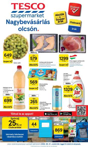 Újság TESCO - 2026.08.27 - 2026.09.02.