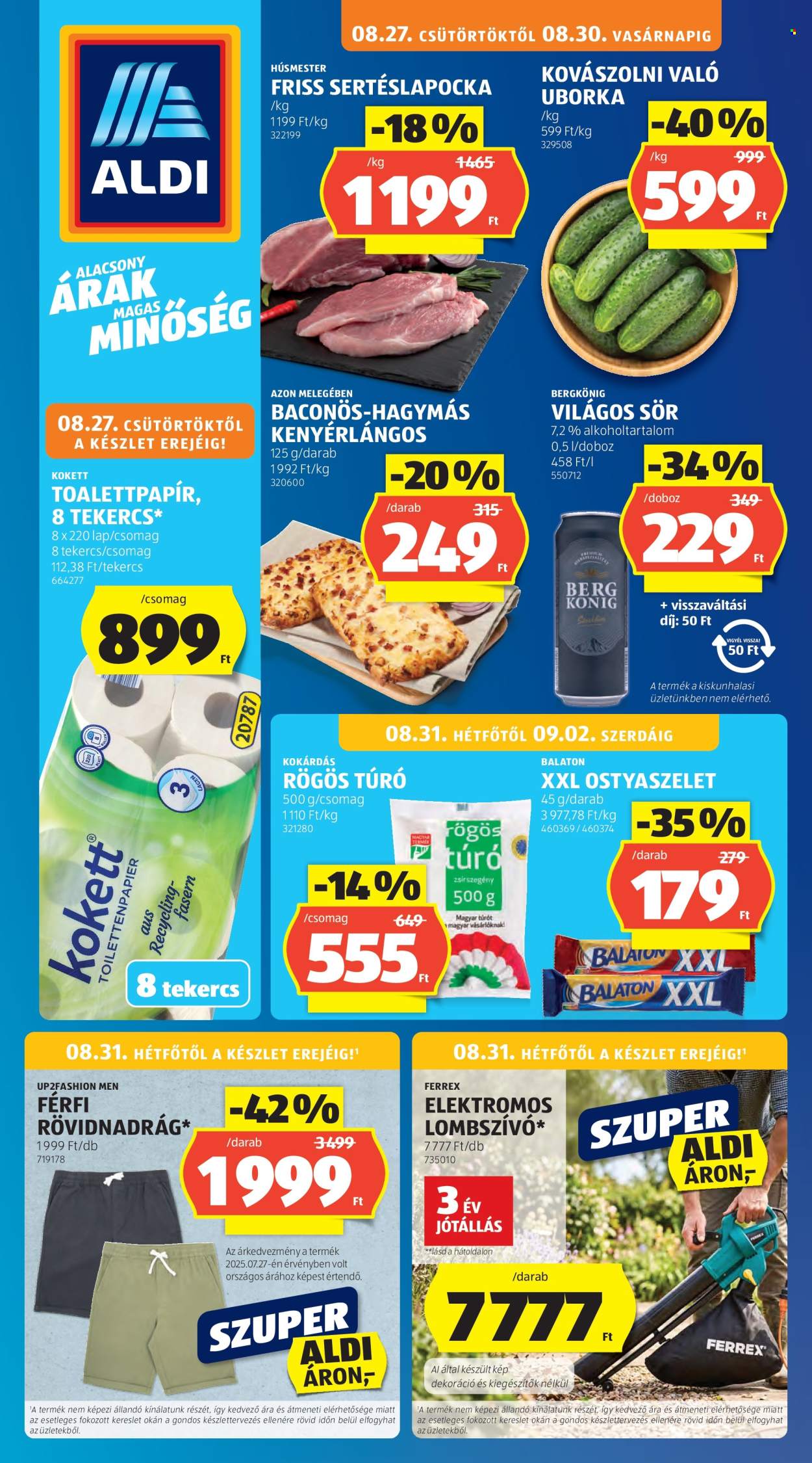 Aldi akciós újságok - 2026.08.27 - 2026.09.02. Oldal 1