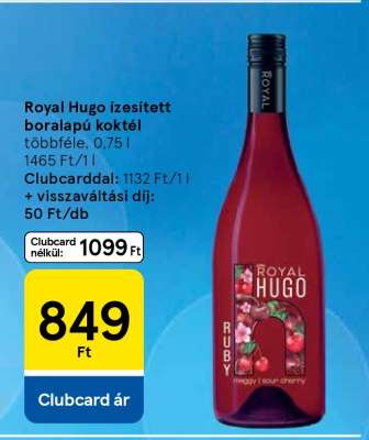 Royal Hugo ízesített boralapú koktél