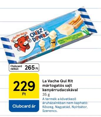 La Vache Qui Rit mártogatós sajt kenyérrudacskával