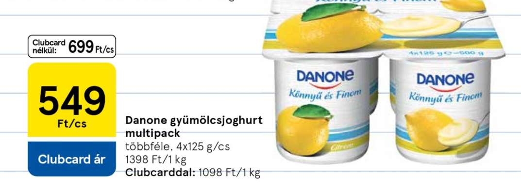 Danone gyümölcsjoghurt multipack