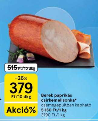 Berek paprikás csirkemellsonka
