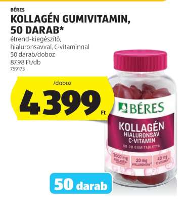 BÉRES Kollagén Gumivitamin, 50 darab