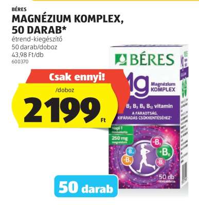 Béres Magnézium Komplex, 50 darab