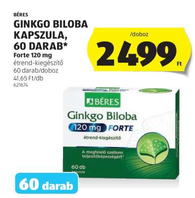 Béres Ginkgo Biloba Kapszula, 60 darab