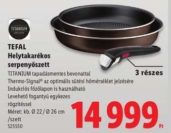 TEFAL Helytakarékos serpenyőszett
