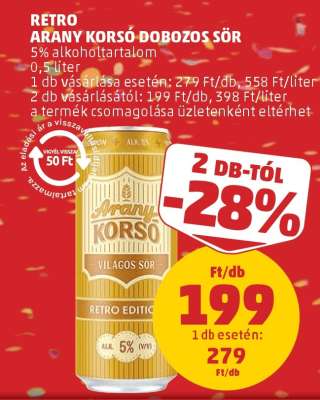 RETRO ARANY KORSÓ DOBOZOS SÖR