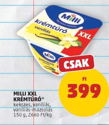 Milli XXL Krémtúró