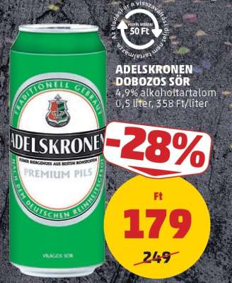 Adelskronen Dobozos Sör