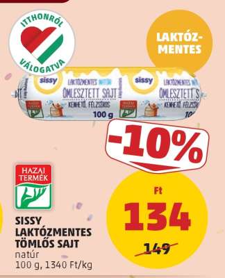 SISSY LAKTÓZMENTES TÖMLŐS SAJT