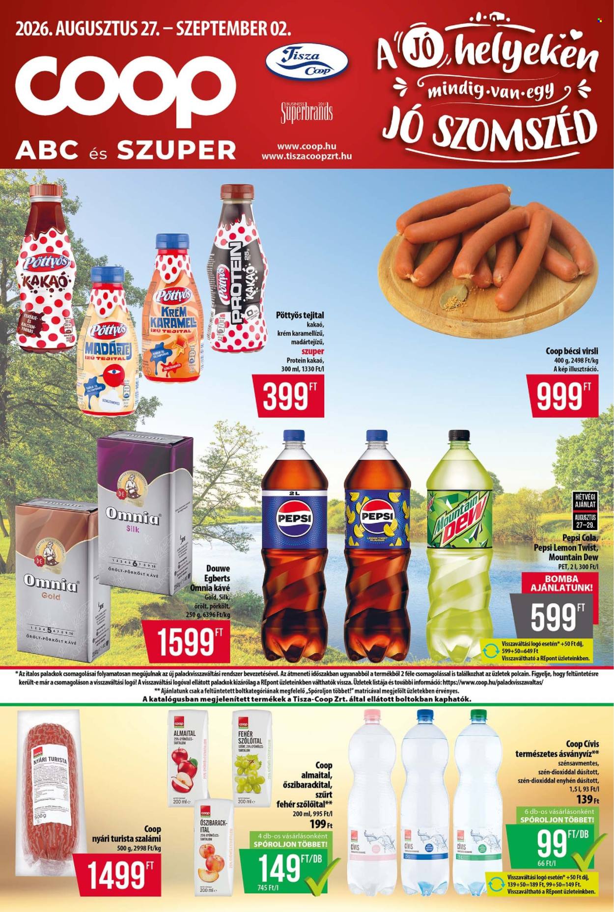 Coop akciós újságok - 2026.08.27 - 2026.09.02. Oldal 1