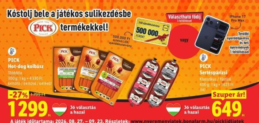 PICK Hot-dog kolbász
