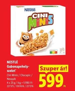 Nestlé gabonapehely-szelet