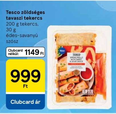 Tesco zöldséges tavaszi tekercs