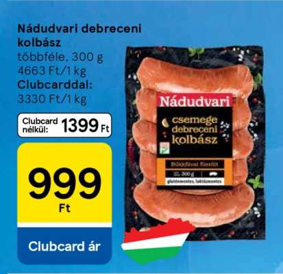 Nádudvari debreceni kolbász
