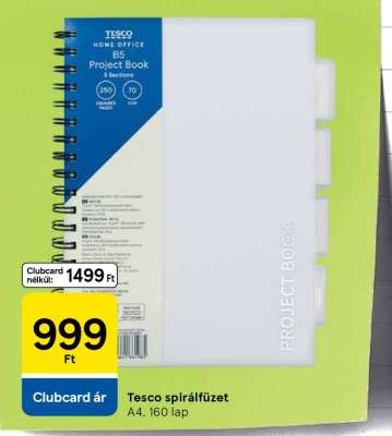 Tesco spirálfüzet
