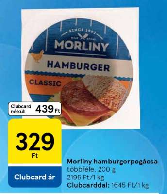 Morliny hamburgerpogácsa