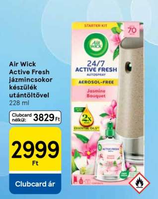 Air Wick Active Fresh jázmincsokor készülék utántöltővel