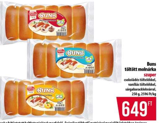 Buns töltött molnárka