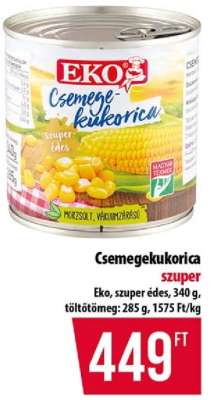 Csemegekukorica szuper