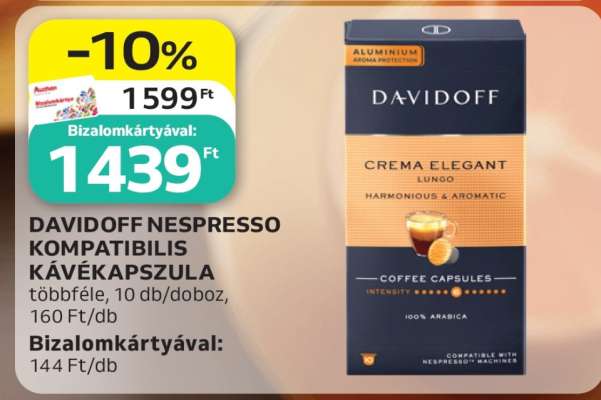 DAVIDOFF Nespresso kompatibilis kávékapszula
