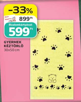 Gyermek kéztörlő
