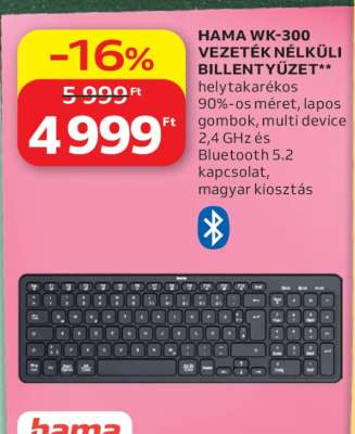 HAMA WK-300 VEZETÉK NÉLKÜLI BILLENTYŰZET