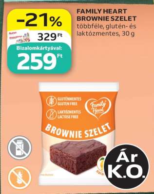 FAMILY HEART BROWNIE SZELET