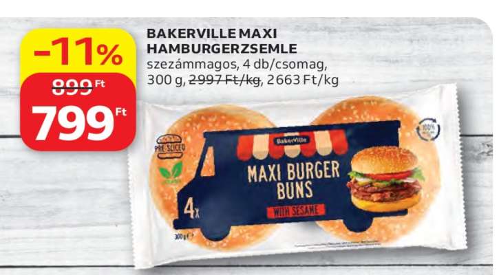 BAKERVILLE MAXI HAMBURGERZSEMLE