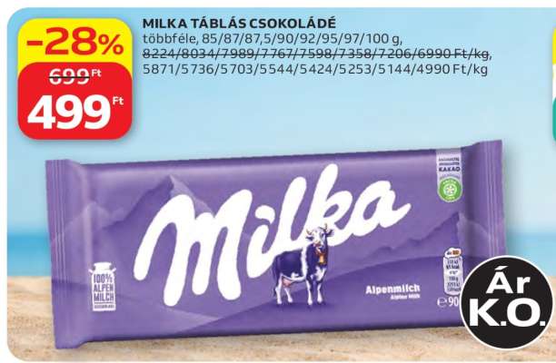 MILKA Táblás csokoládé