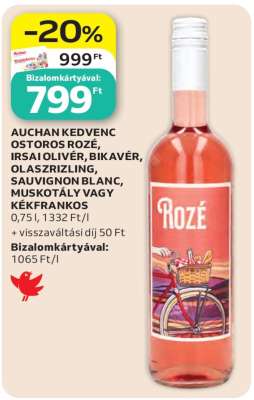 AUCHAN KEDVENC OSTOROS ROZÉ